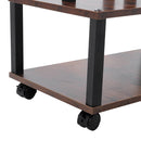 Breeins 2 Pcs Half-Heart-Shaped Tiered Plant Stand Rustic Brown