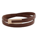 Adjustable Skinny PU Leather Belt