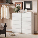 HOMCOM Bedroom Chest of Drawers, 5 Drawers Dresser, Drawer Unit, White