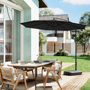 3M Large Banana Cantilever Patio Parasol For Outdoor Sunshade And Rain With Fillable Base On Wheels