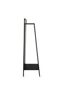 Livingandhome Metal Floor Mirror with Coat Rack Black