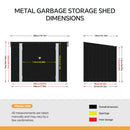 Breeins Outdoor Storage Shed for Rubbish Bin