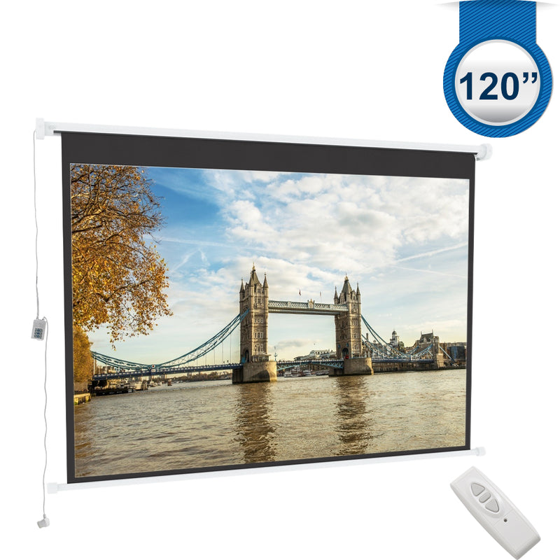 Livingandhome Wall Mount Electric Projector Screen