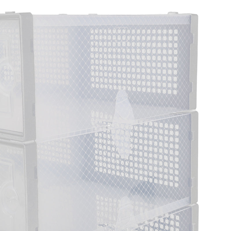 Cottonfy UK 12x Stackable Shoe Storage Box Organiser