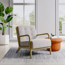 Livingandhome Solid Wooden Frame Upholstered Tufted Armchair