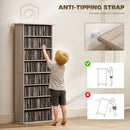 HOMCOM CD Storage Unit DVD Tower Blu-ray Storage Shelf for Living Room