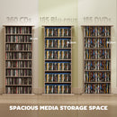 HOMCOM CD Storage Unit DVD Tower Blu-ray Storage Shelf for Living Room