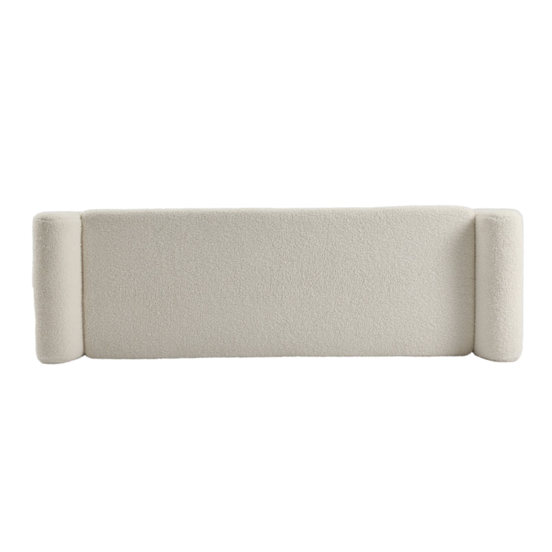 Livingandhome Teddy Fur Upholstered Storage Bench