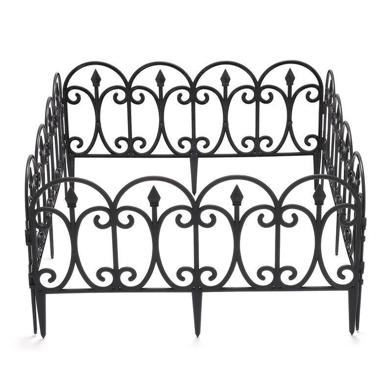 Garden Sanctuary 6pcs Outdoor Picket Fence Decorative Garden Border Edging