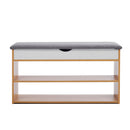 Livingandhome Compact 3-Tier Shoe Rack Bench
