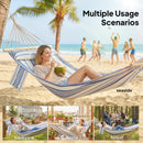 Outsunny Cotton Hammock, Soft Portable Swing Chair w/ Headrest