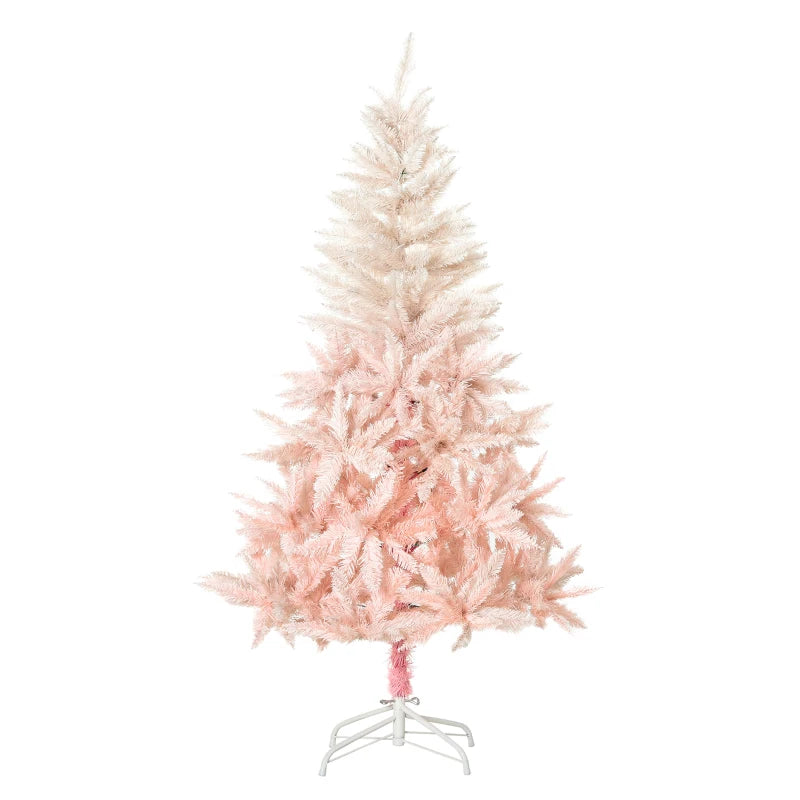 HOMCOM 5FT Pink Artificial Christmas Tree