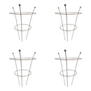 Pack of 4 Tom Chambers Herbaceous Bare Rusted Steel Garden Plant Support Medium 54cm x 40cm