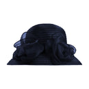 Floral Organza Wide-brim Sun Hat