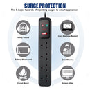 Lifeideas 4-Socket Extension Lead Surge Protected With Switch