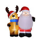 Livingandhome 1.5m Inflatable Father Christmas Air Blown with 4 LED Light UK Plug Outdoor Decor