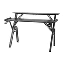 Livingandhome Gaming Desk with LED Lighting and Stand