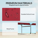 Outsunny Foldable Sun Lounger Set of 2, 4 Level Adjustable Backrest