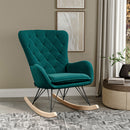 Livingandhome Ergonomic Rocking Chair with Cushion