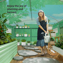 Outsunny Polytunnel Greenhouse with 3 Roll-up Doors, Green