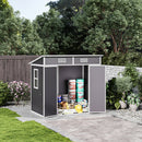 Livingandhome Outdoor Plastic Garden Storage Shed 6x4ft / 8x4ft Lockable