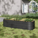 Garden Sanctuary Oval-Shaped Galvanized Steel Raised Garden Bed