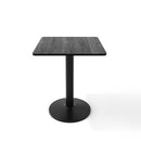 Livingandhome Square Cafe Table with Metal Base