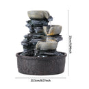 Breeins Tabletop Waterfall Fountain with LED Lighting