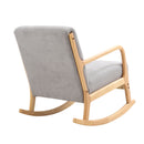 Livingandhome Contemporary Linen Rocking Chair