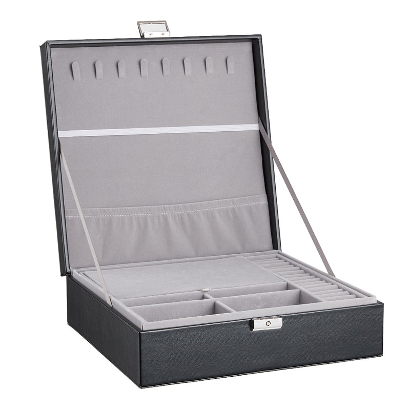 Sheonly Double Tier Travel Jewelry Storage Box