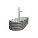Breeins Outdoor Galvanized Steel Raised Garden Bed with Trellis