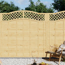 Breeins 6x6ft Lattice Top Wooden Garden Fence Panel