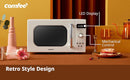 Comfee 800W 21L Retro Microwave Oven with LED Display