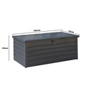 Livingandhome 600L Metal Outdoor Garden Storage Box Lockable