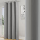 Enhanced Living Nightfall Plain Supersoft Navy Thermal Blockout Single Eyelet Door Curtain