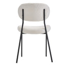 Livingandhome 2Pcs Upholstered Dining Chair with Metal Frame