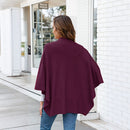 Elegant Cross Front Shawl Wrap Wine Red