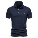 Turn-Down Short-Sleeve Polo Shirt