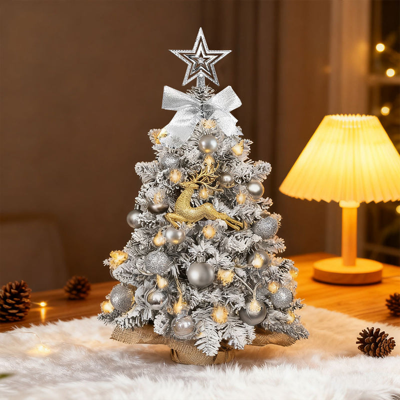 Lifeideas Mini Silver Christmas Tree for Holiday Decoration