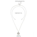 Round Tree Pendant Necklace in Copper with Cubic Zirconia Accents