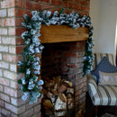 Premier 2.7m Snow Flocked Pine Christmas Garland with Glitter Finish