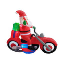 Lifeideas 6FT/1.8M Santa on Motorbike Christmas Inflatable Decoration with LED Lights