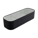 Garden Sanctuary Oval-Shaped Galvanized Steel Raised Garden Bed