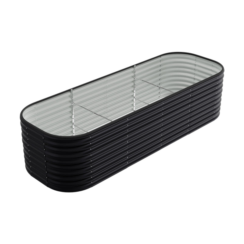 Garden Sanctuary Oval-Shaped Galvanized Steel Raised Garden Bed