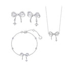 Elegant Three-Piece Bow-Knot Jewelry Set