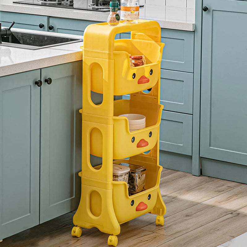 Lifeideas Mobile 3-Tier Kids Toy Storage Rack Shelf