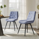 Livingandhome Teddy Fabric Dining Chair with Wooden Frame