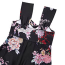 One-piece Floral Swimdress With Shorts