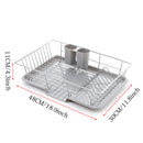 Livingandhome Metal Dish Drying Rack Dish Drainer Rack with a Removable Tray