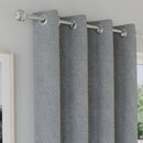 Enhanced Living Austin 100% Blackout, Thermal Grey Curtains with Eyelet Header - Pair
